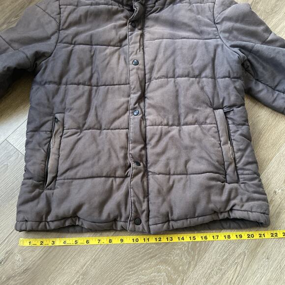 Matchstick Union Workwear Supplies Jacket Men Sz XL Brown Black Puffer - Picture 16 of 16